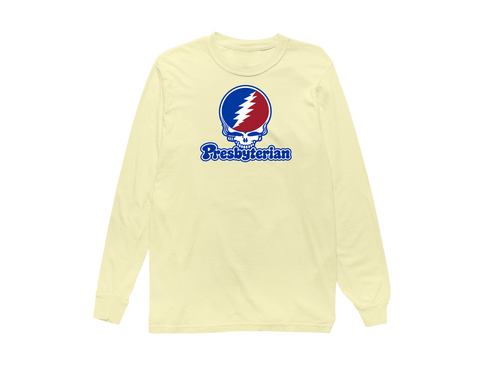 Presbyterian Stealie Premium Unisex Long-Sleeve — Design: Presbyterian College — Butter