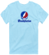 Presbyterian Stealie Premium Unisex T-Shirt — Design: Presbyterian College — Light Blue