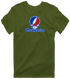 Presbyterian Stealie Premium Unisex T-Shirt — Design: Presbyterian College — Military Green