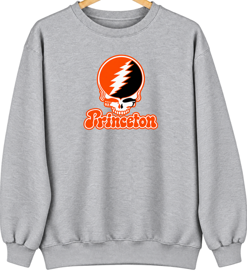 Princeton Stealie Premium Unisex Crewneck — Design: Princeton University — Sport Grey