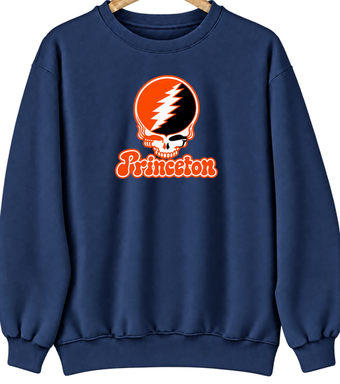 Princeton Stealie Premium Unisex Crewneck — Design: Princeton University — Navy