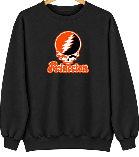 Princeton Stealie Premium Unisex Crewneck — Design: Princeton University — Black