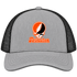Princeton Stealie Premium Unisex Trucker Cap — Design: Princeton University — Heather Grey/Black