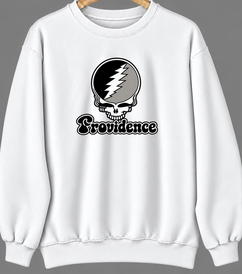 Providence Stealie Premium Unisex Crewneck — Design: Providence College — White