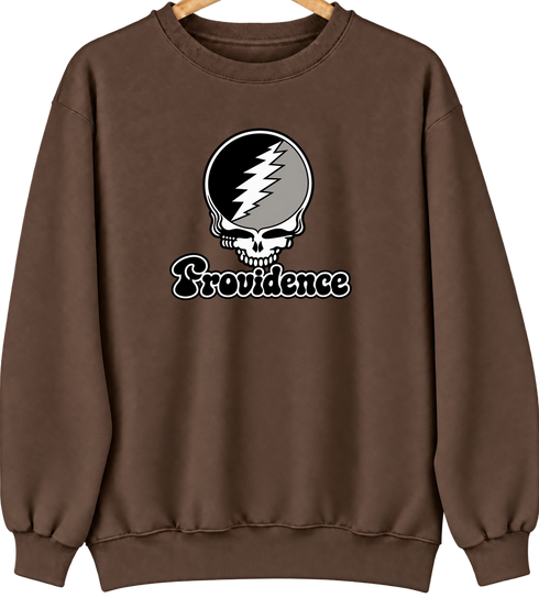 Providence Stealie Premium Unisex Crewneck — Design: Providence College — Brown