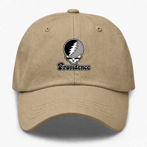 Providence Stealie Premium Unisex Dad Hat — Design: Providence College — Khaki