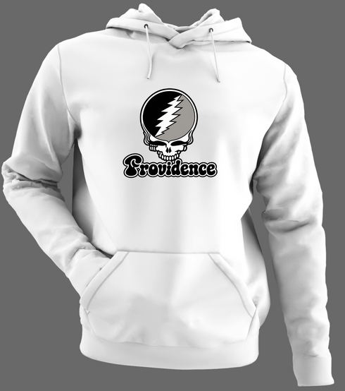 Providence Stealie Premium Unisex Hoodie — Design: Providence College — White/Grey