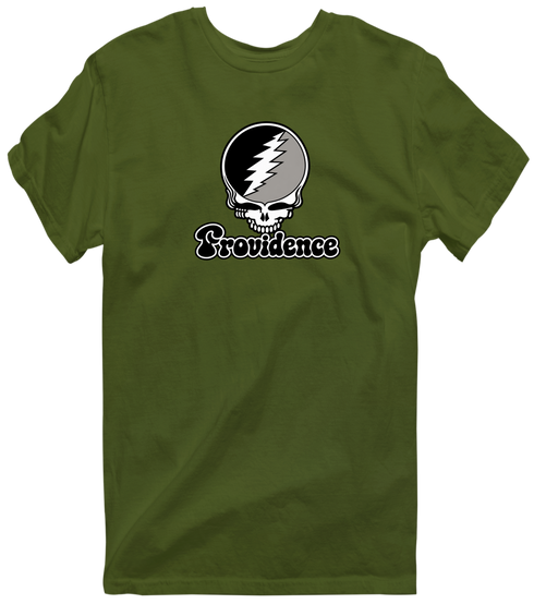 Providence Stealie Premium Unisex T-Shirt — Design: Providence College — Military Green