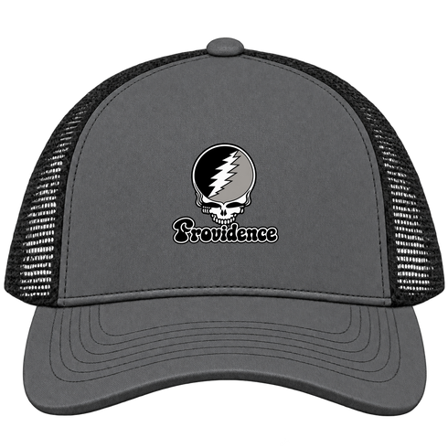 Providence Stealie Premium Unisex Trucker Cap — Design: Providence College — Charcoal/Black