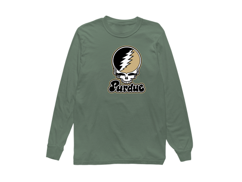 Purdue Stealie Premium Unisex Long-Sleeve — Design: Purdue University — Light Green