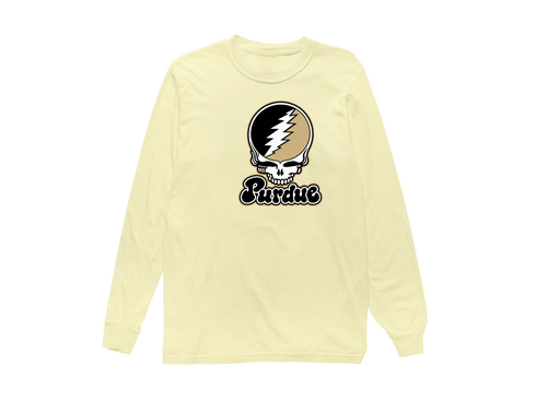 Purdue Stealie Premium Unisex Long-Sleeve — Design: Purdue University — Butter