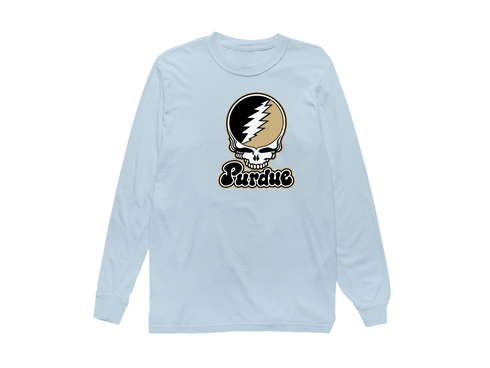 Purdue Stealie Premium Unisex Long-Sleeve — Design: Purdue University — Chambray