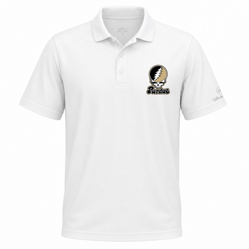 Purdue Stealie Premium Unisex Polo — Design: Purdue University — White