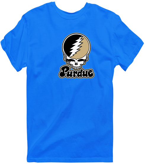 Purdue Stealie Premium Unisex T-Shirt — Design: Purdue University — Royal