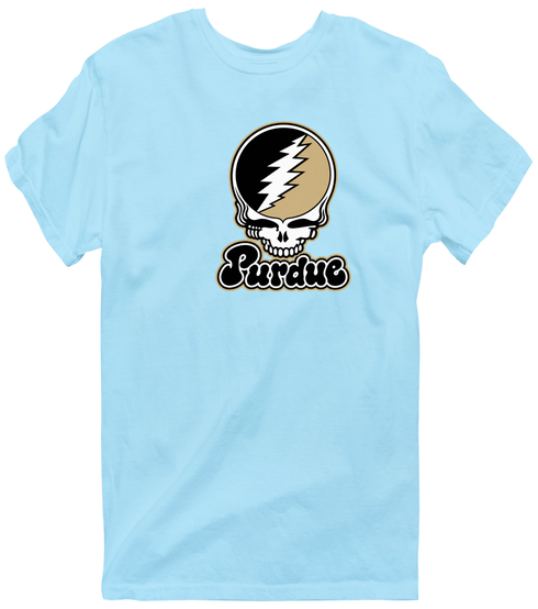 Purdue Stealie Premium Unisex T-Shirt — Design: Purdue University — Light Blue