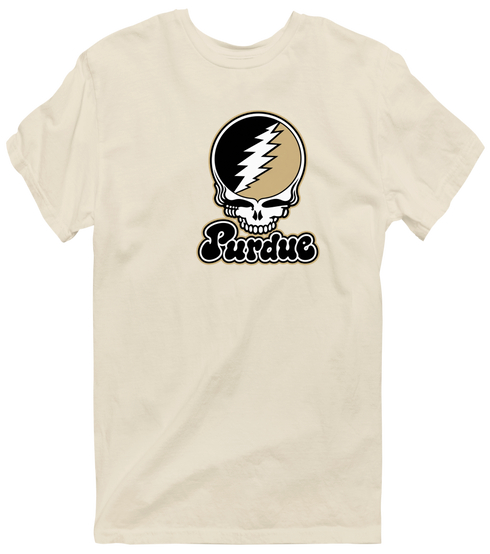 Purdue Stealie Premium Unisex T-Shirt — Design: Purdue University — Sand