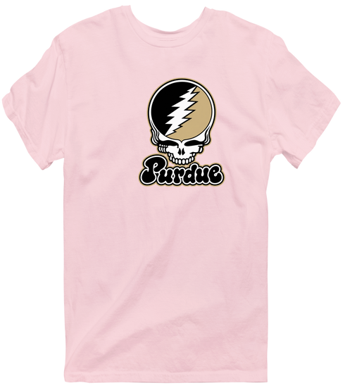 Purdue Stealie Premium Unisex T-Shirt — Design: Purdue University — Light Pink