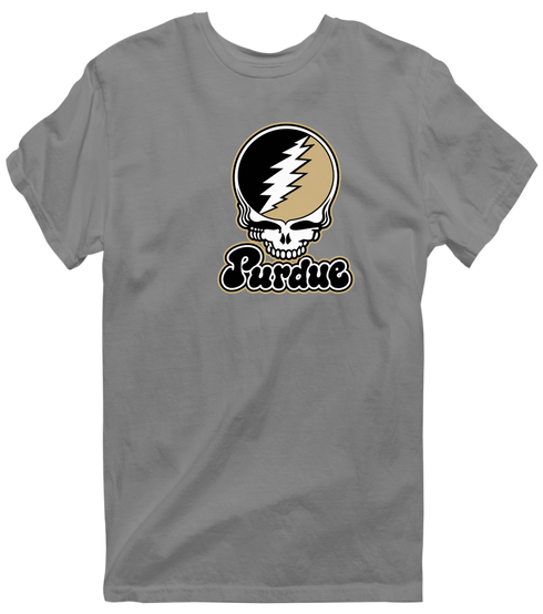 Purdue Stealie Premium Unisex T-Shirt — Design: Purdue University — Dark Heather