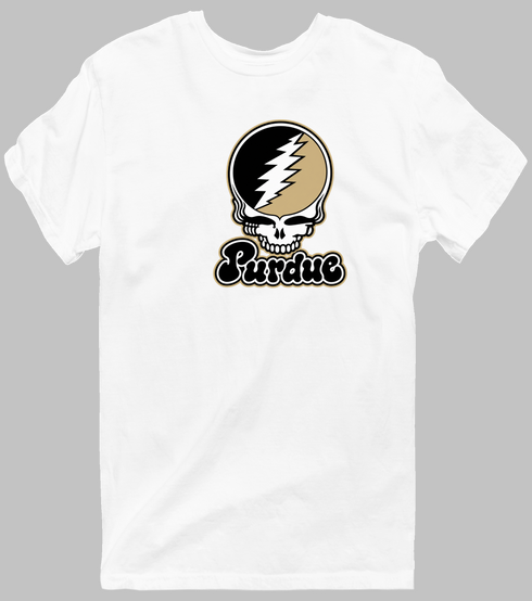 Purdue Stealie Premium Unisex T-Shirt — Design: Purdue University — White