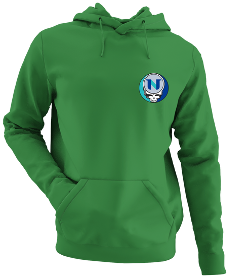 National University - Premium Grateful Dead Left Chest Hoodie - Irish Green
