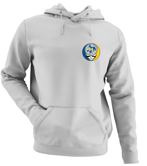 McNeese University - Premium Grateful Dead Left Chest Hoodie - Sport Grey