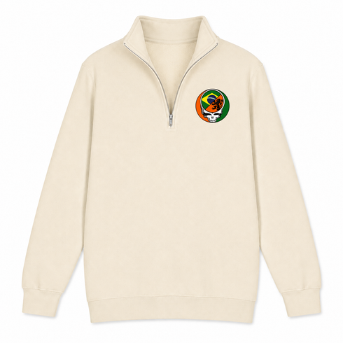 Brazil x Dutch World Cup - Premium Grateful Dead Quarter-Zip Pullover - Sand - 1