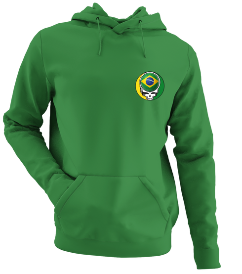 Brazil FIFA World Cup - Premium Grateful Dead Left Chest Hoodie - Irish Green - 6