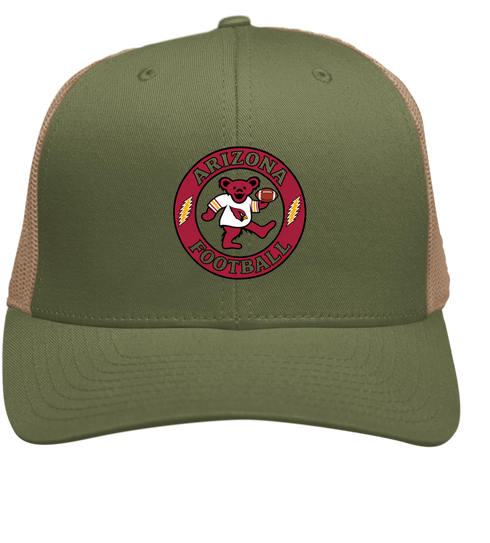 Arizona Football Dancing Bear Stealie Grateful Dead Trucker Cap - Moss | Khaki