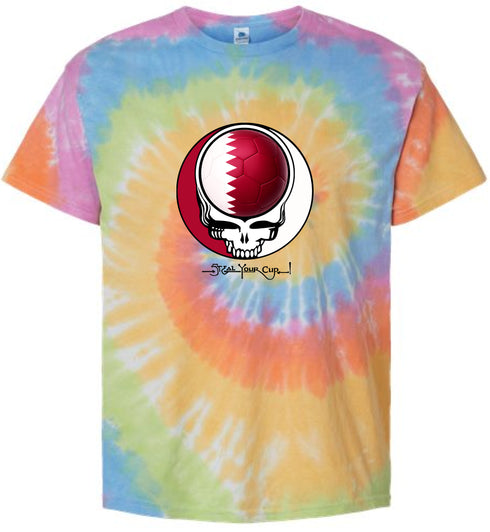 Qatar FIFA World Cup Stealie Tie-Dye T-Shirt