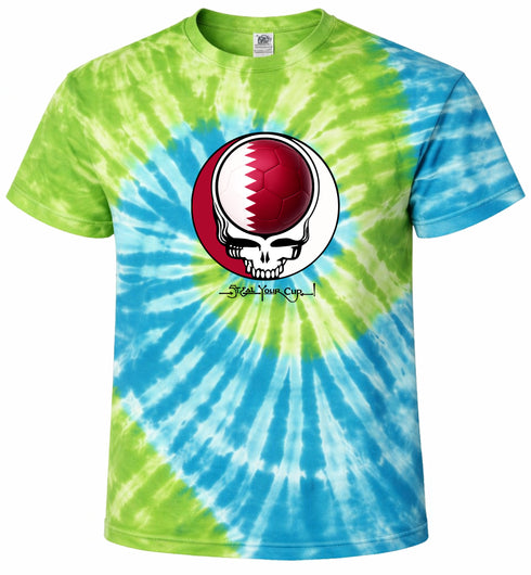Qatar FIFA World Cup Stealie Tie-Dye T-Shirt
