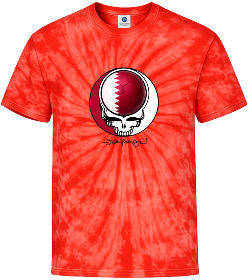 Qatar FIFA World Cup Stealie Tie-Dye T-Shirt