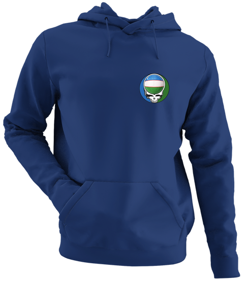 Uzbekistan FIFA World Cup - Premium Grateful Dead Left Chest Hoodie - Navy