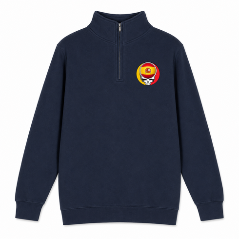 Spain FIFA World Cup - Premium Grateful Dead Quarter-Zip Pullover - Navy - 3