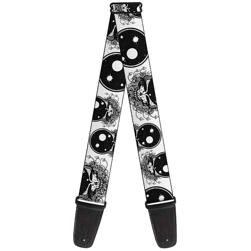 Grateful Dead - Guitar Strap - Space Your Face White Black - StealieShop
