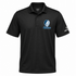 Queens Stealie Premium Unisex Polo — Design: Queens College — Black