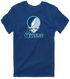 Queens Stealie Premium Unisex T-Shirt — Design: Queens College — Navy