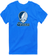 Queens Stealie Premium Unisex T-Shirt — Design: Queens College — Royal