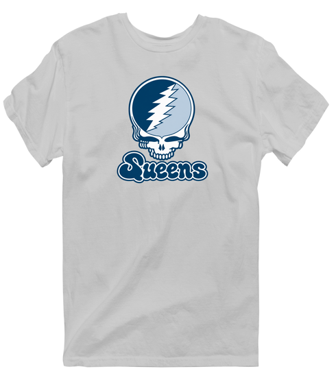 Queens Stealie Premium Unisex T-Shirt — Design: Queens College — Sport Grey