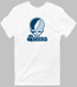Queens Stealie Premium Unisex T-Shirt — Design: Queens College — White