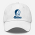 Queens Stealie Premium Unisex Dad Hat — Design: Queens College — White