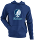 Queens Stealie Premium Unisex Hoodie — Design: Queens College — Navy