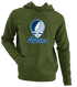 Queens Stealie Premium Unisex Hoodie — Design: Queens College — Military Green
