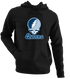 Queens Stealie Premium Unisex Hoodie — Design: Queens College — Black