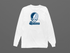 Queens Stealie Premium Unisex Long-Sleeve — Design: Queens College — White