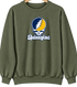 Quinnipiac Stealie Premium Unisex Crewneck — Design: Quinnipiac University — Military Green