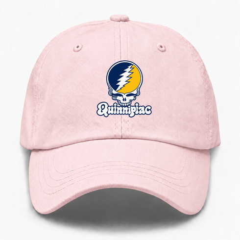 Quinnipiac Stealie Premium Unisex Dad Hat — Design: Quinnipiac University — Pink