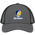 Quinnipiac Stealie Premium Unisex Trucker Cap — Design: Quinnipiac University — Charcoal/Black