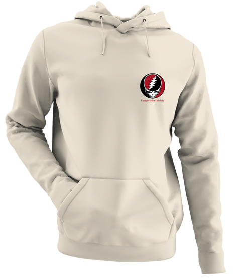 Carnegie Melon University - Premium Grateful Dead Left Chest Hoodie - Sand - 3