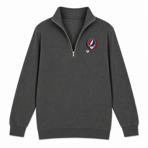 University of Pennsylvania - Premium Grateful Dead Quarter-Zip Pullover - Charcoal - 5