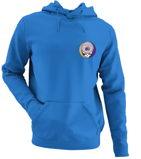 Western Carolina University - Premium Grateful Dead Left Chest Hoodie - Heather Royal - 5
